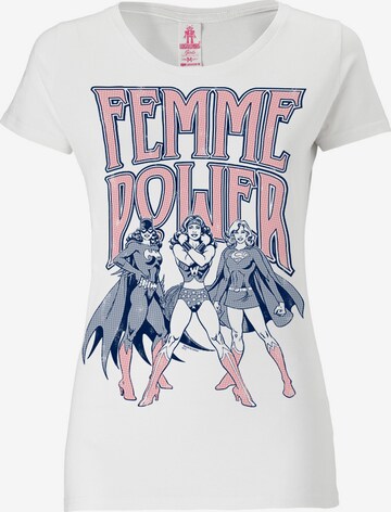 LOGOSHIRT T-Shirt 'Wonder Woman' in Weiß: predná strana