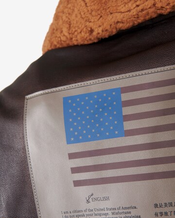 TOP GUN Lederjacke  'Seabees' in Braun