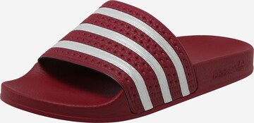 Mule 'Adilette' ADIDAS ORIGINALS en rouge : devant