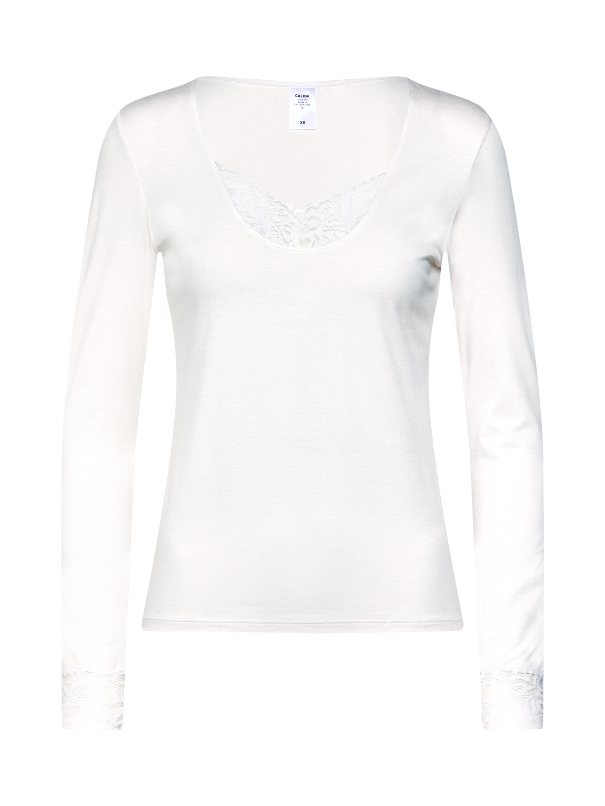 CALIDA - Shirt 'Silky Modal' in weiß