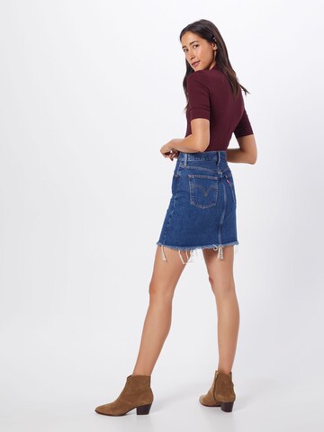 LEVI'S ® Skirt 'High Rise Deconstructed Iconic' in Blue: back