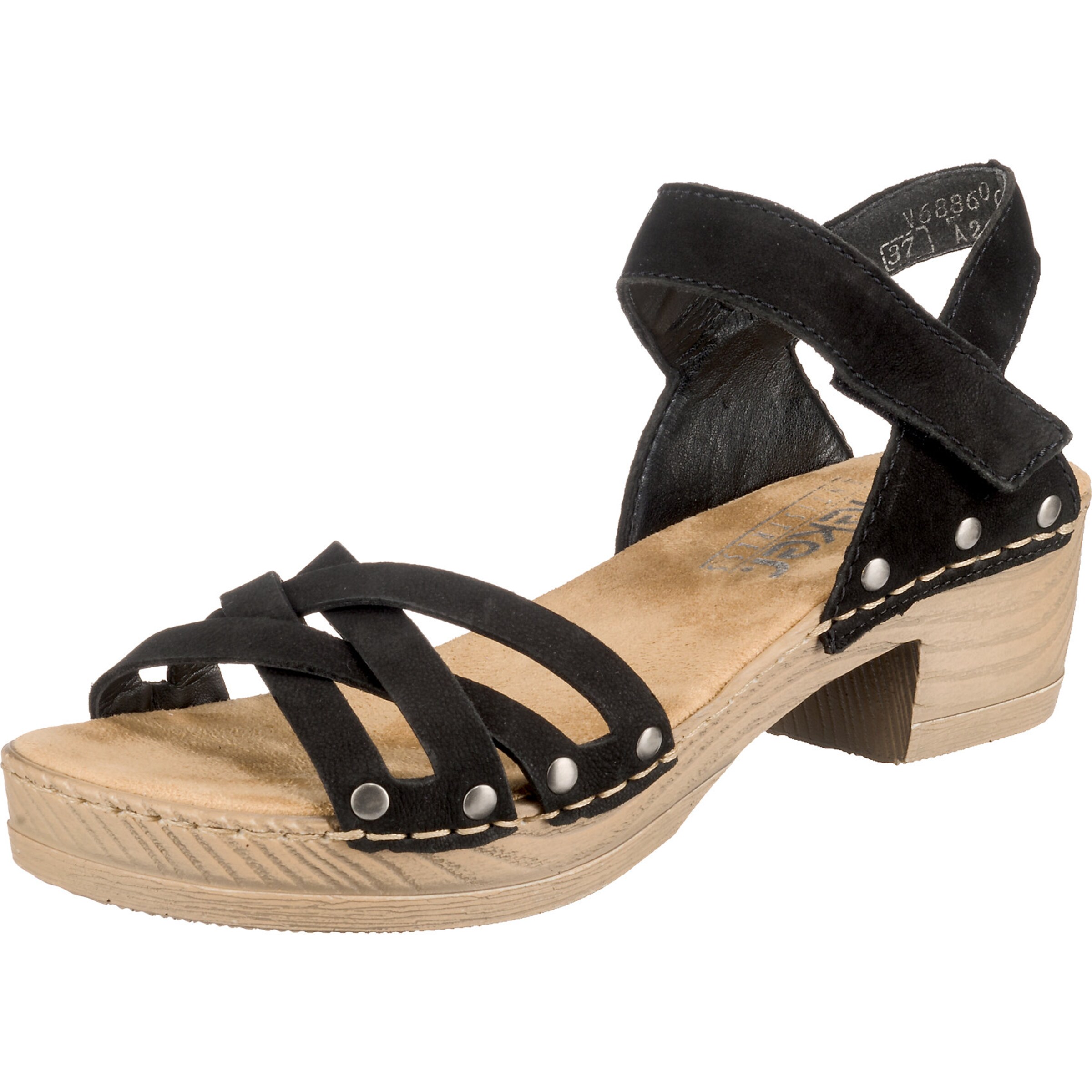 RIEKER - Sandaal in de kleur Zwart