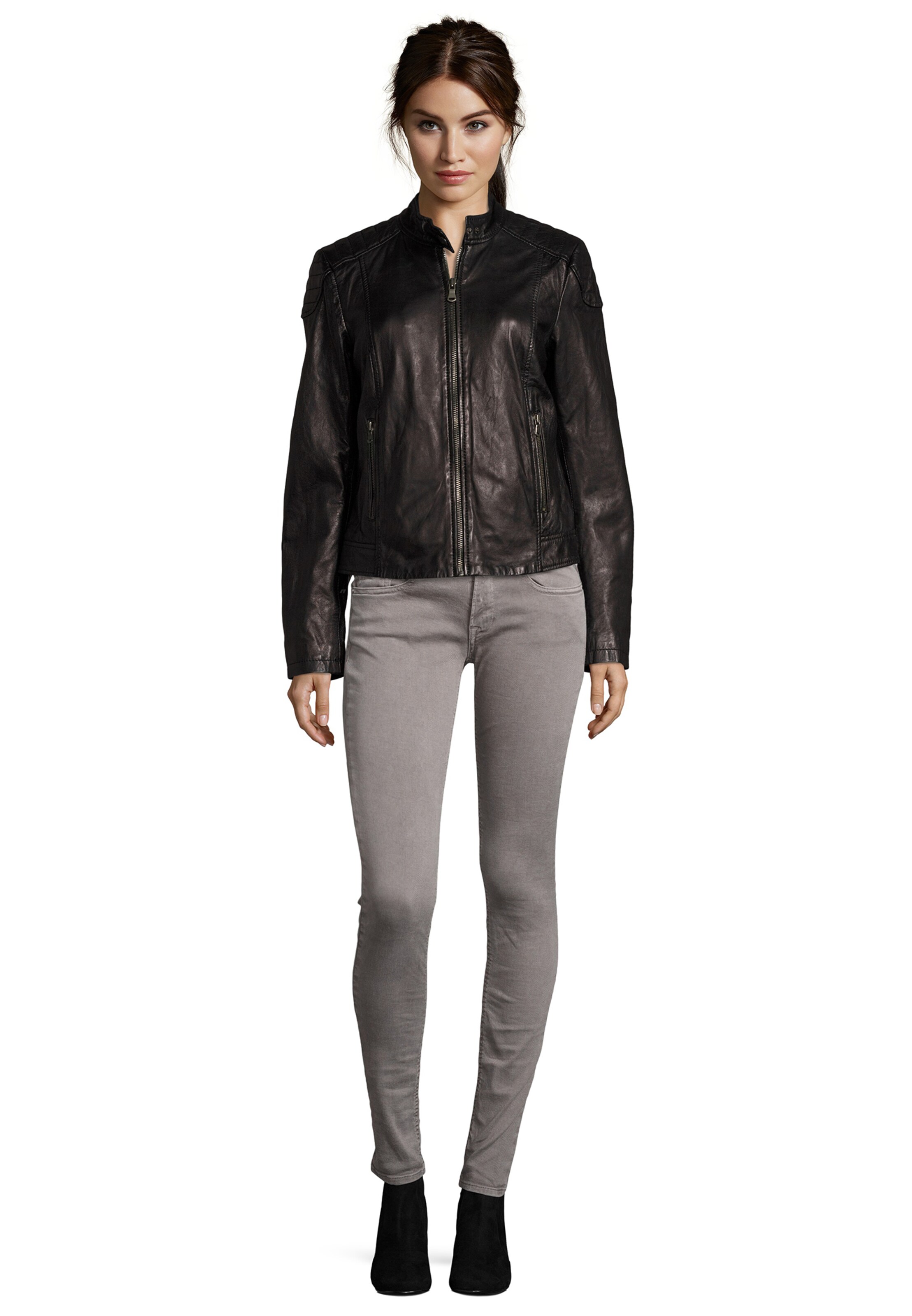 7ELEVEN Jacke 'Raffi' in Schwarz: Vorderseite