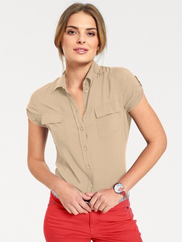 Camicia da donna di heine in beige: frontale