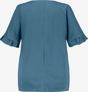 Ulla Popken T-Shirt (GOTS) in Blau