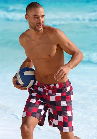 BUFFALO Board Shorts in Red