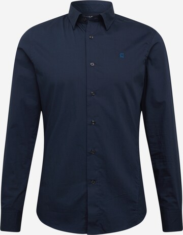 Coupe regular Chemise G-Star RAW en bleu : devant