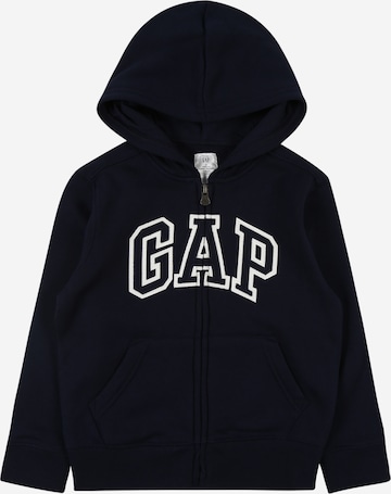 GAP Regular Fit Sweatjacke in Blau: predná strana