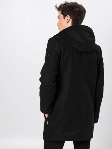 Palton de primăvară-toamnă 'Liam Solid' de la INDICODE JEANS pe negru: spate
