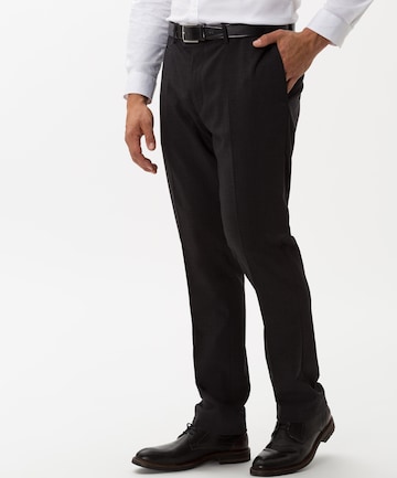 BRAX Slim fit Pleated Pants 'Enrico' in Grey: front