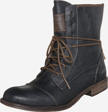 MUSTANG Lace-Up Ankle Boots in Grey: front