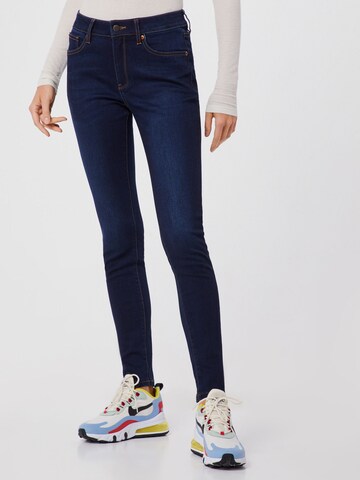 QS Skinny Jeans in Blauw: voorkant