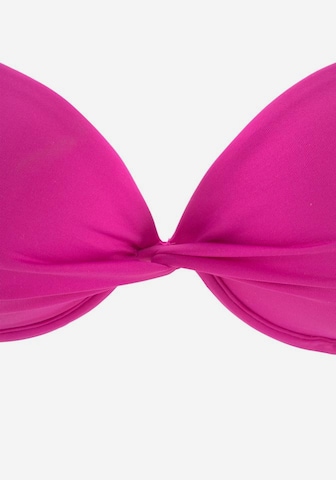 LASCANA Push-up Bikini felső - rózsaszín