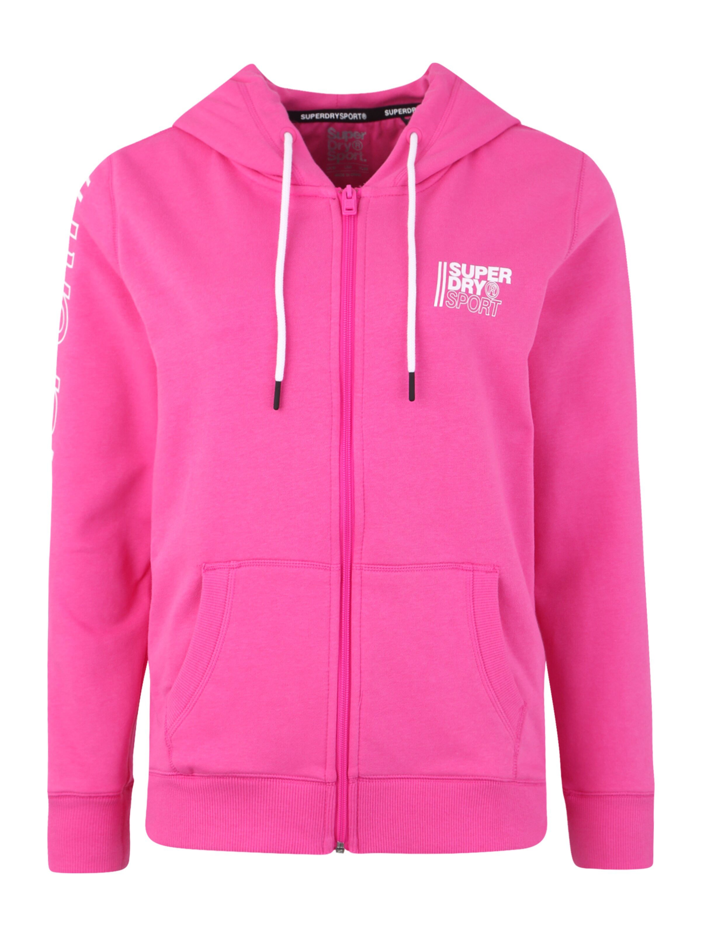 Superdry - Sportief sweatvest in de kleur Pink