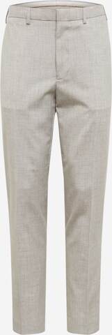 BURTON MENSWEAR LONDON Slim fit Trousers with creases in Grey: front