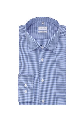 SEIDENSTICKER Slim fit Button Up Shirt in Blue