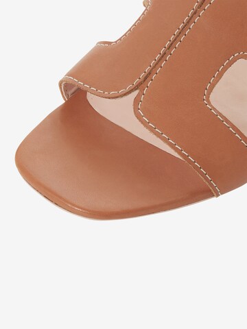 Dune LONDON Mules 'LOUPE' in Brown: bottom