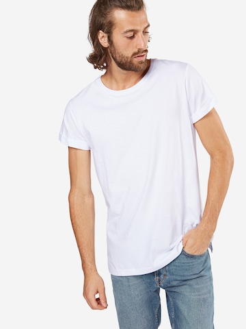 Urban Classics Μπλουζάκι 'Turnup Tee' σε λευκό: μπροστά