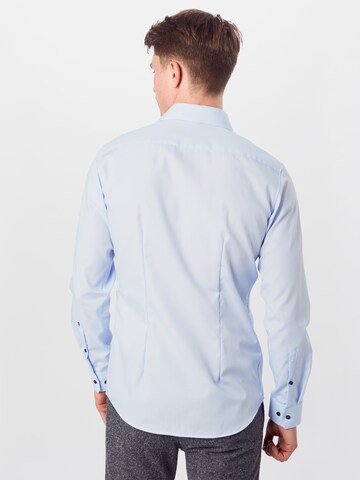 SEIDENSTICKER - Slim Fit Camisa clássica em azul