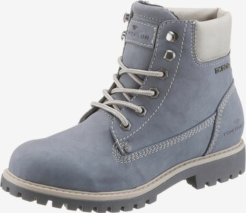 TOM TAILOR Schnürboots in Blau: predná strana