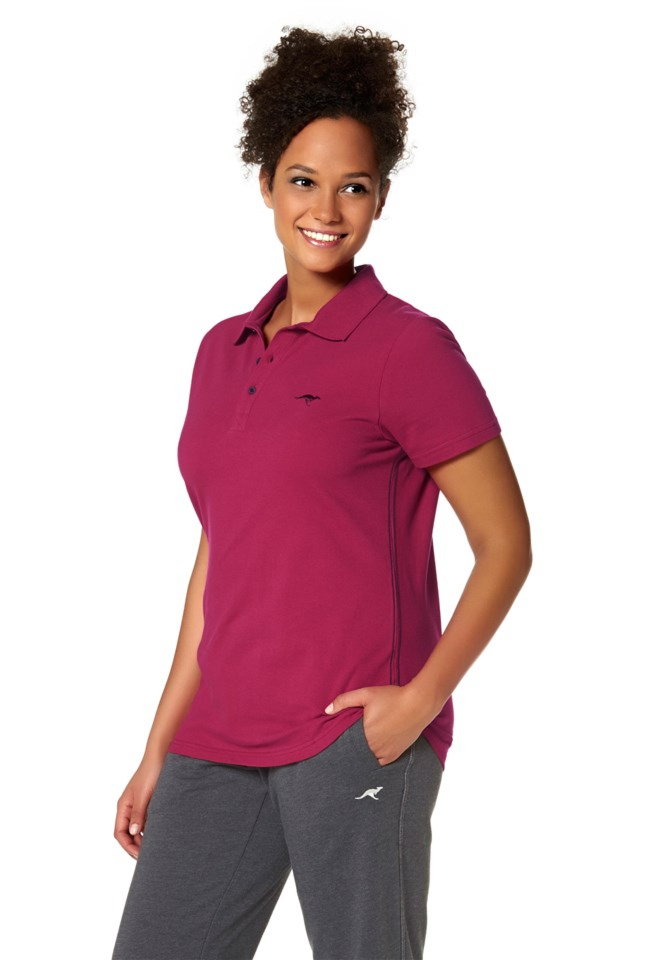 Frauen Shirts & Tops KangaROOS Poloshirt in Fuchsia - HZ20487