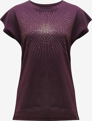 YOGISTAR.COM Performance Shirt in Purple: front