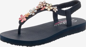 SKECHERS T-Bar Sandals 'Meditation' in Blue: front