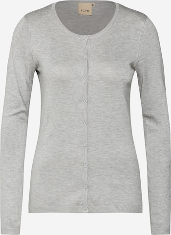 ICHI Knit Cardigan 'Mafa' in Grey: front