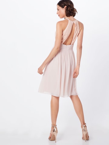 Robe de cocktail STAR NIGHT en rose : derrière