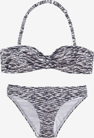 VENICE BEACH Bandeau-Bikini in Schwarz: predná strana