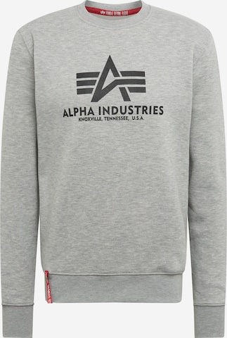 ALPHA INDUSTRIES Sweatshirt in Grijs: voorkant