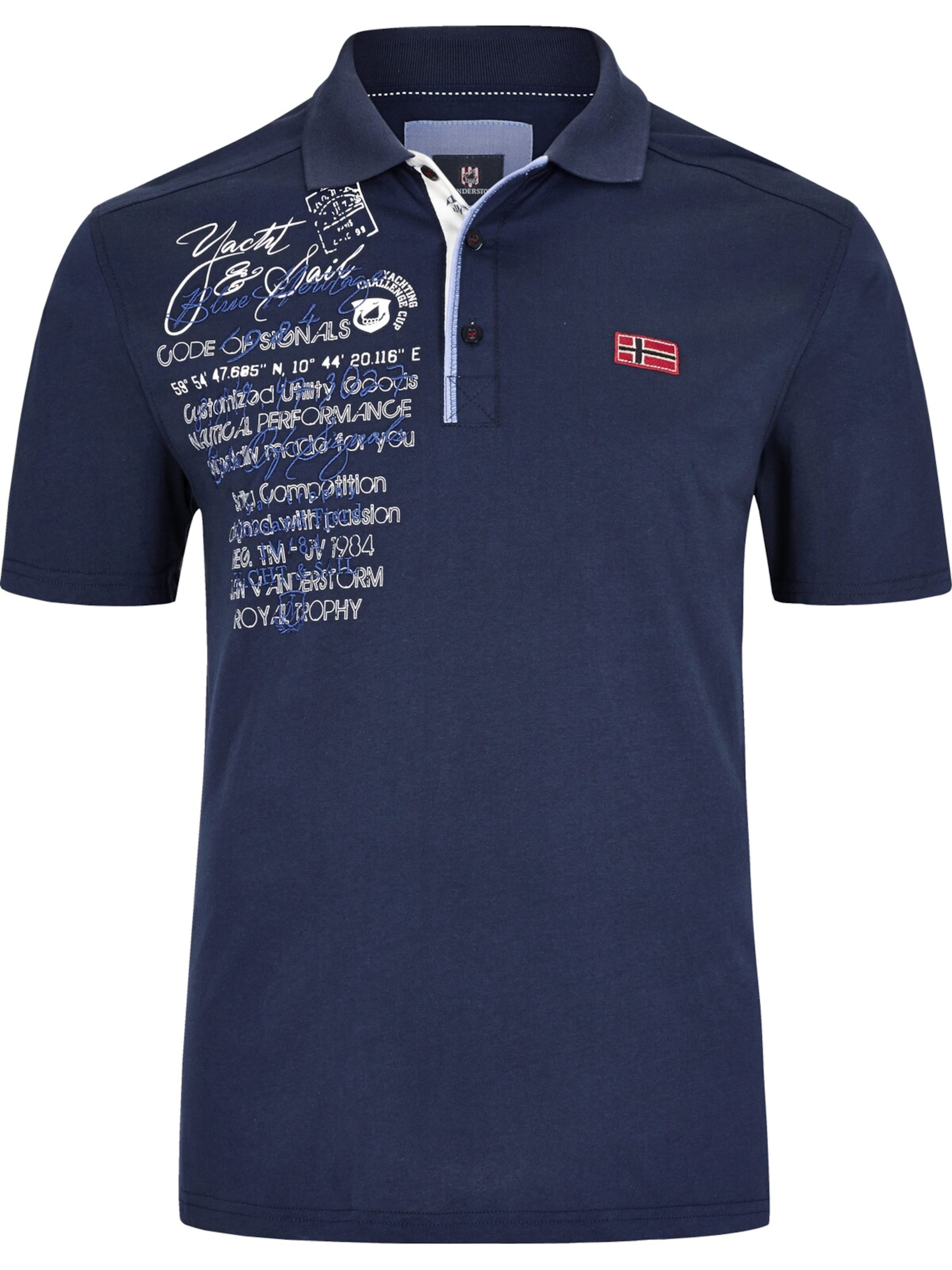 Jan Vanderstorm Poloshirt 'Jano' in Blau: Vorderseite