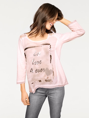 heine T-shirt i rosa: framsida