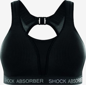 SHOCK ABSORBER Bralette Sports Bra in Black: front