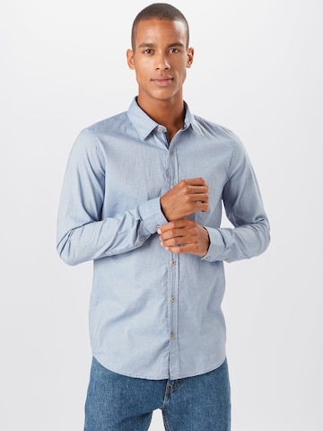 Coupe slim Chemise s.Oliver en bleu : devant