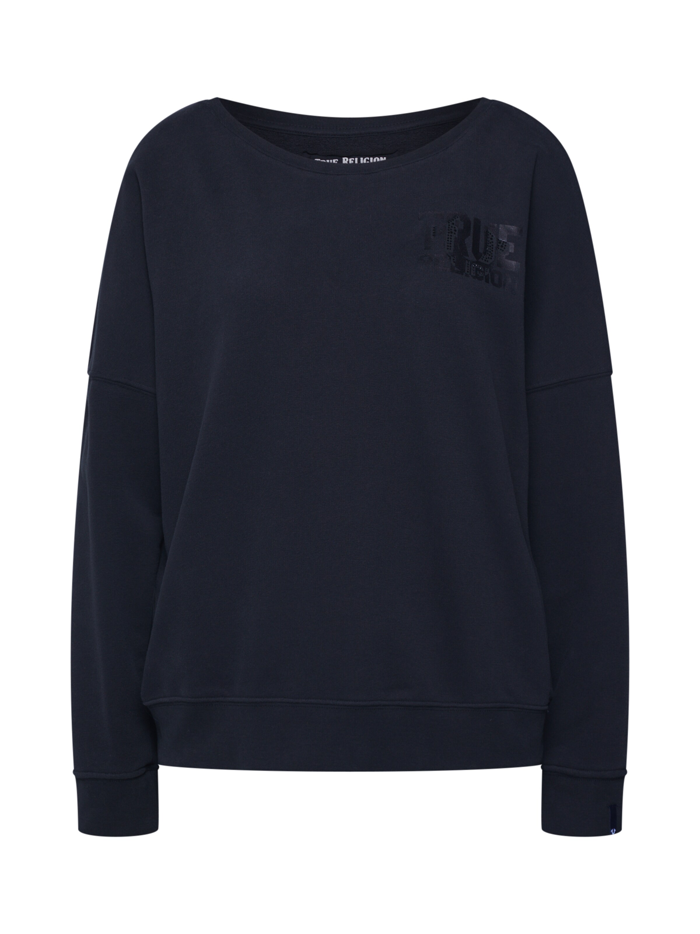 True Religion - Sweatshirt 'CREW SWEAT TRUE' in de kleur Zwart