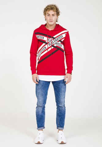 Sweat-shirt PLUS EIGHTEEN en rouge