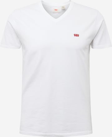 LEVI'S T-shirt 'ORIGINAL HM VNECK NEUTRALS' i vit: framsida