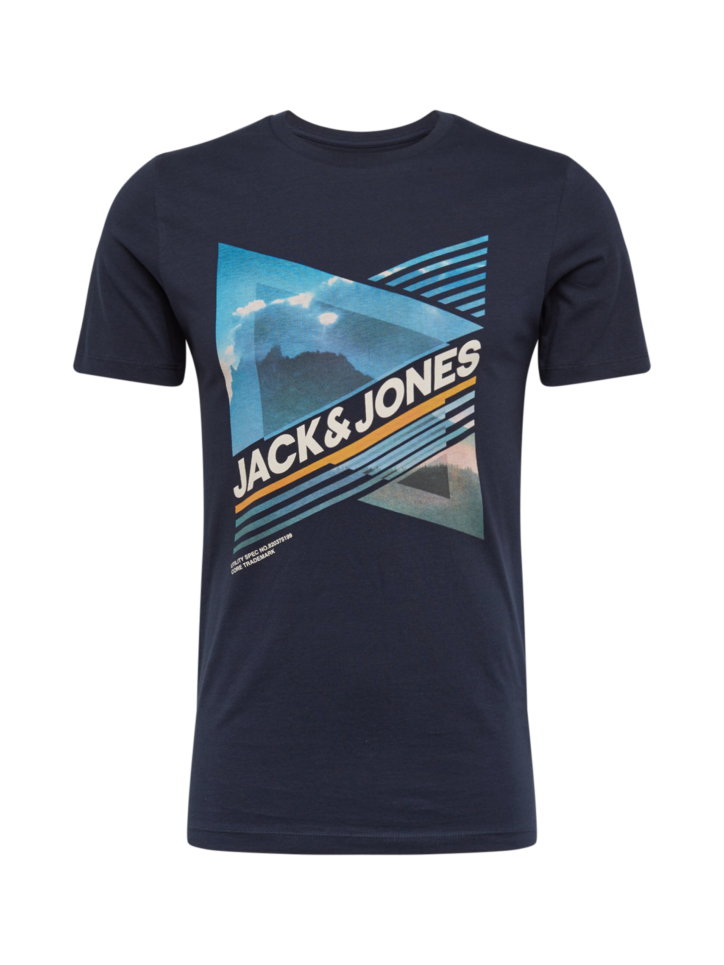 JACK & JONES - Shirt 'JCOFOCUS TEE SS CN FST' in de kleur Donkerblauw