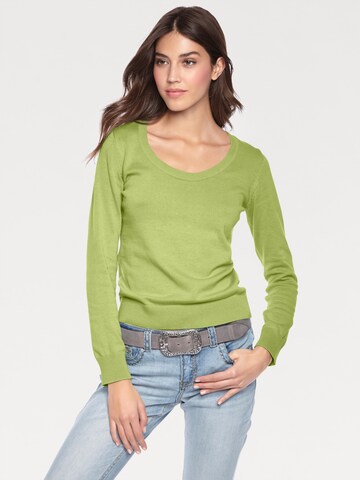 Pull-over heine en vert : devant