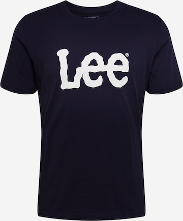 Lee Regular Fit Shirt 'Wobbly Logo Tee' in Schwarz: predná strana