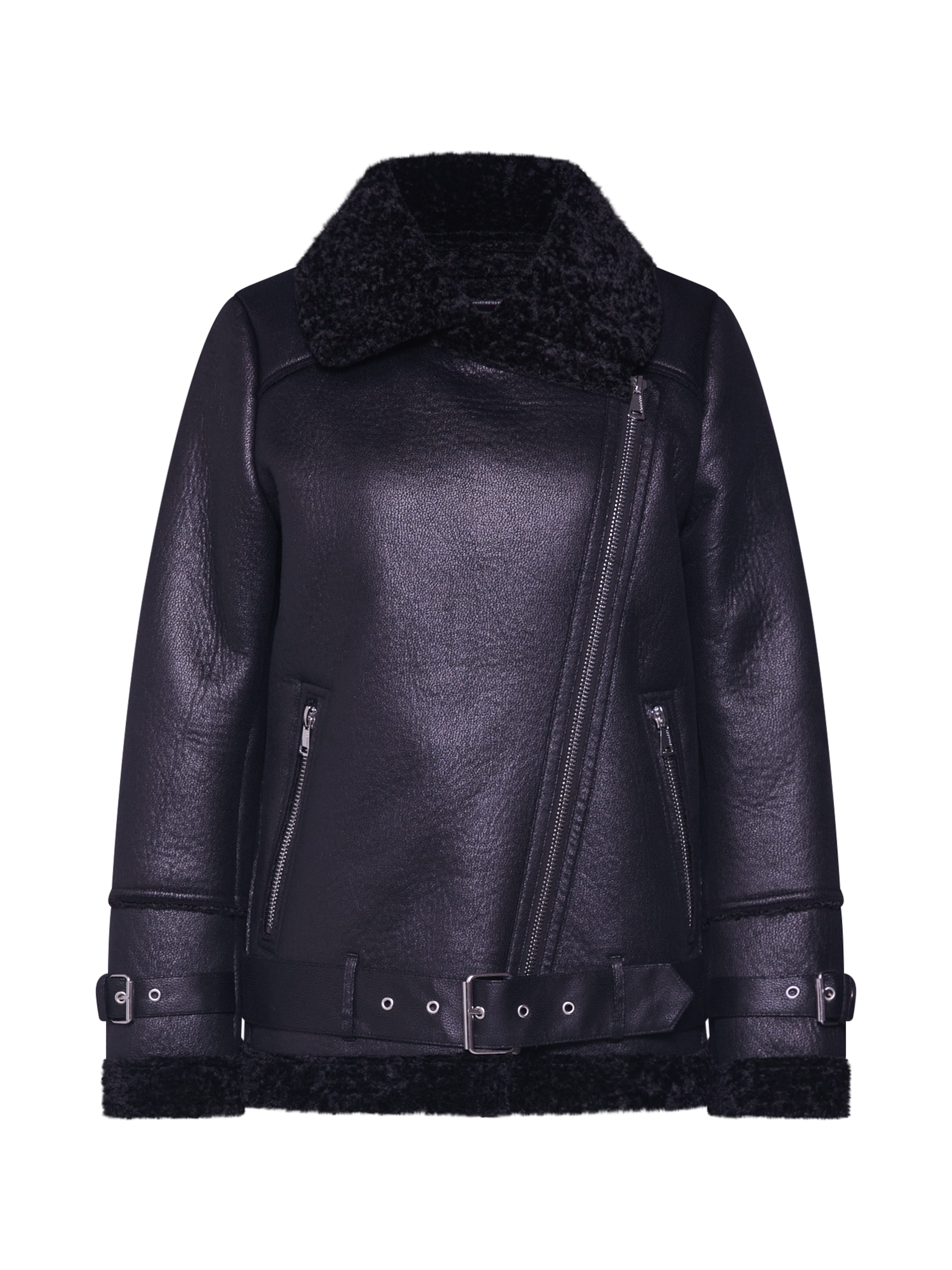 OAKWOOD Φθινοπωρινό και ανοιξιάτικο μπουφάν 'Community' σε μαύρο: μπροστά