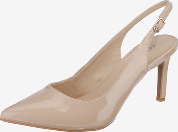 BUFFALO Slingpumps in Beige: voorkant