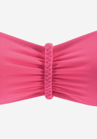 BUFFALO Bandeau Bikini Top 'Happy' in Pink
