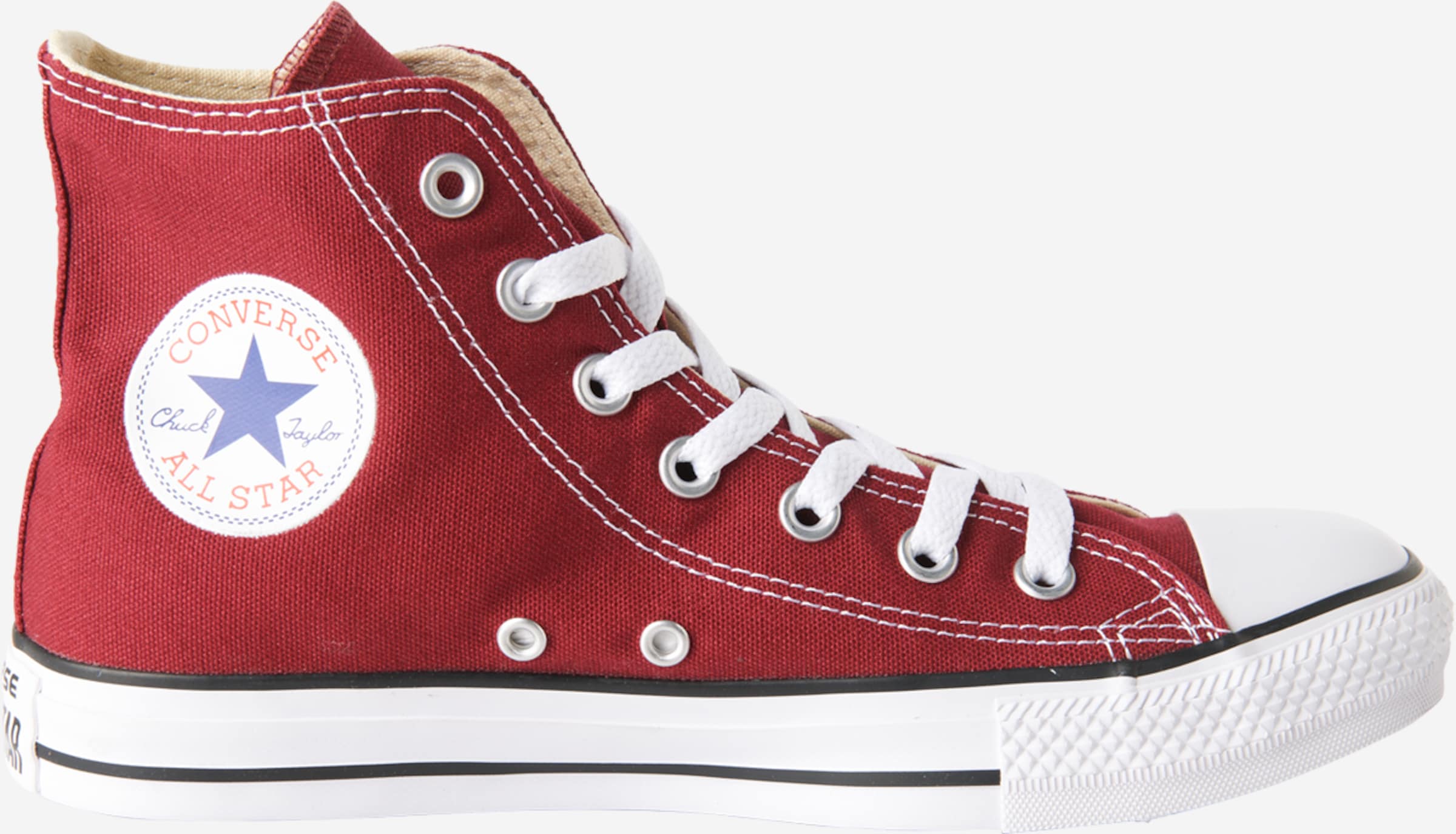 landinwaarts stam neef CONVERSE Sneakers hoog 'Chuck Taylor All Star Hi' in Donkerrood | ABOUT YOU