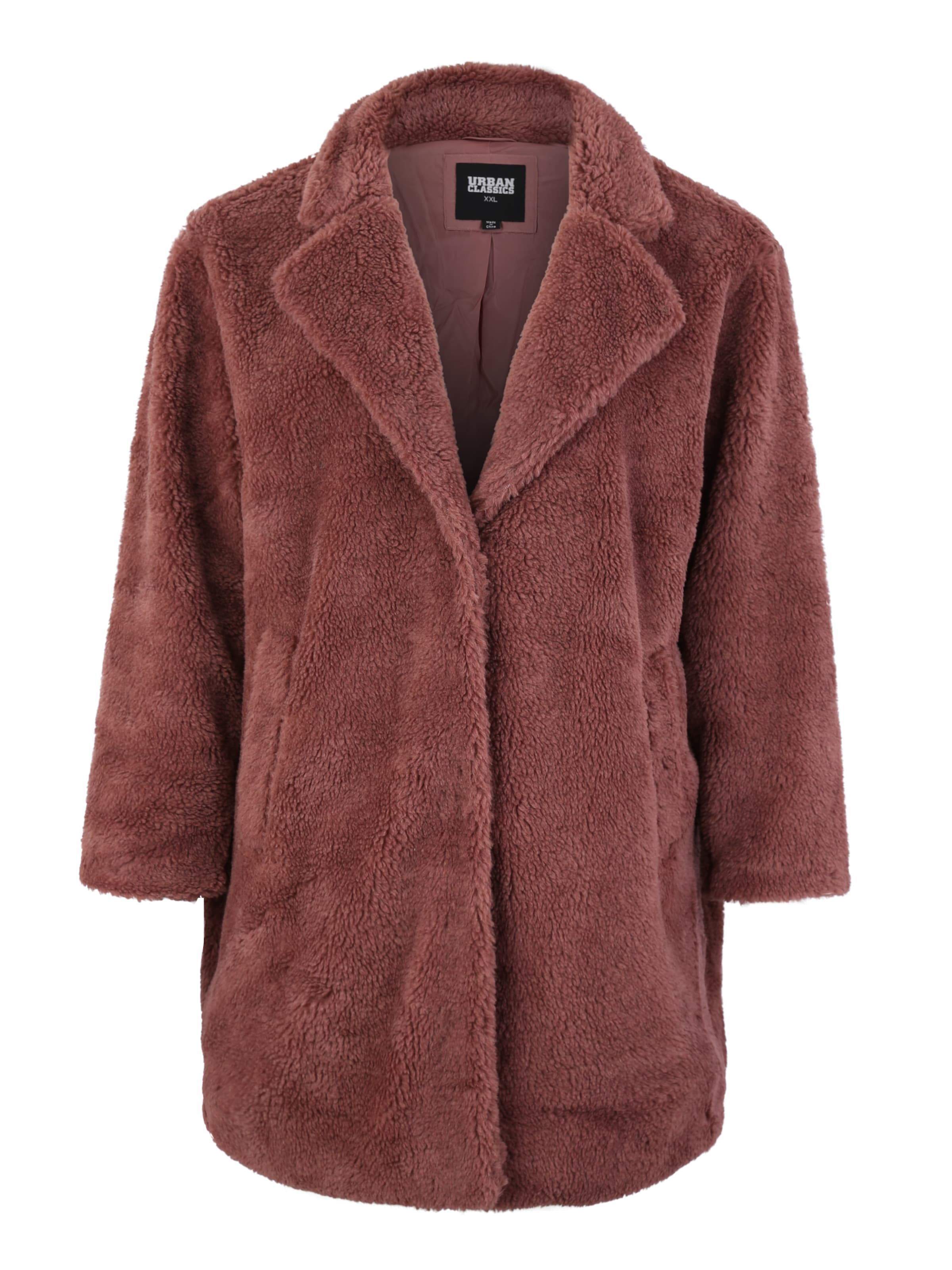 Urban Classics Tussenmantel &#x27;Sherpa&#x27; in Rood: voorkant