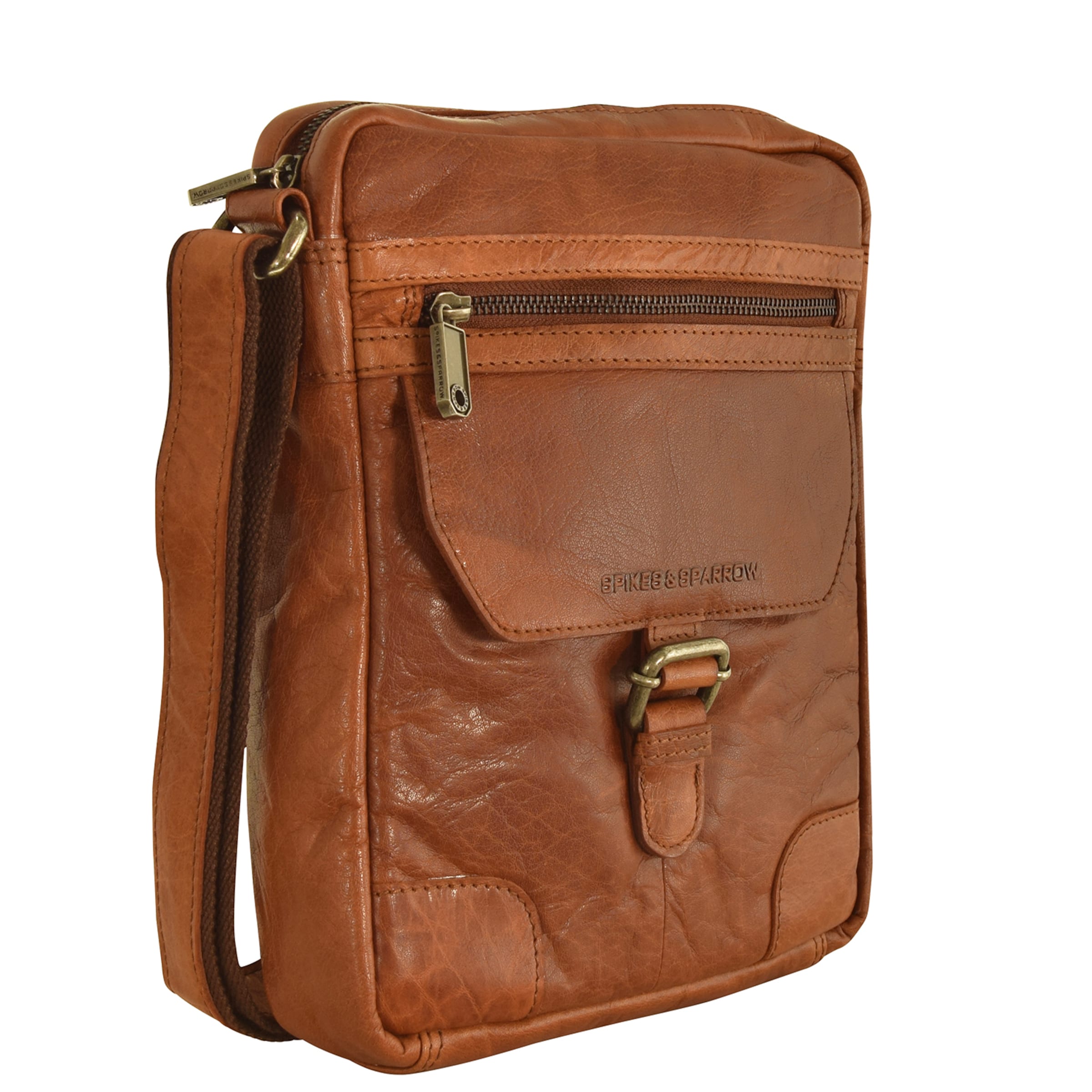Spikes & Sparrow Umhängetasche in Braun: Vorderseite