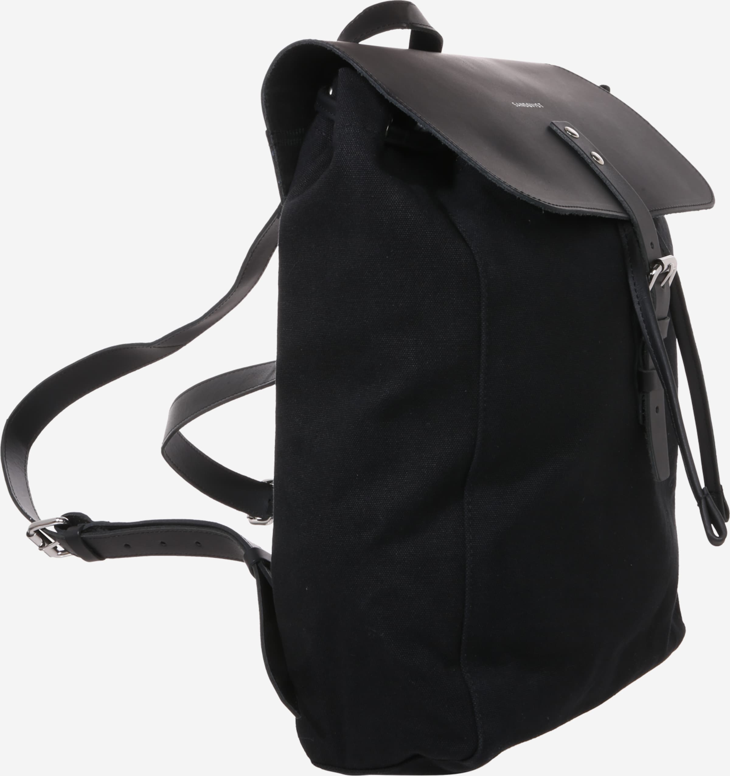 Sandqvist Alva Grand Organic Cotton Canvas Backpack, Black