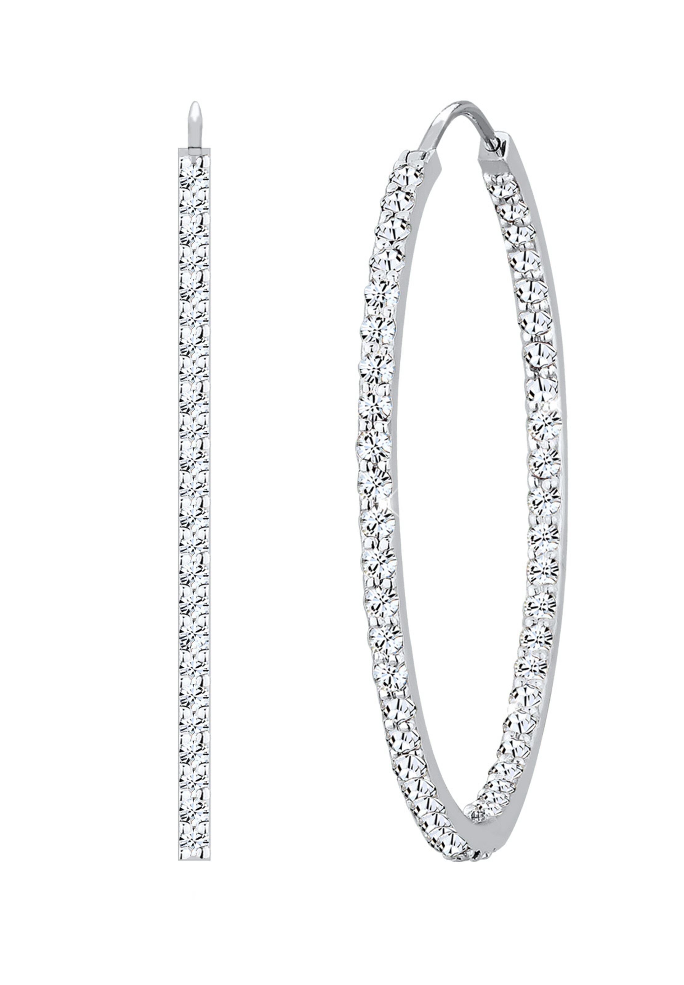 ELLI PREMIUM Ohrringe 'Kristall' in Silber