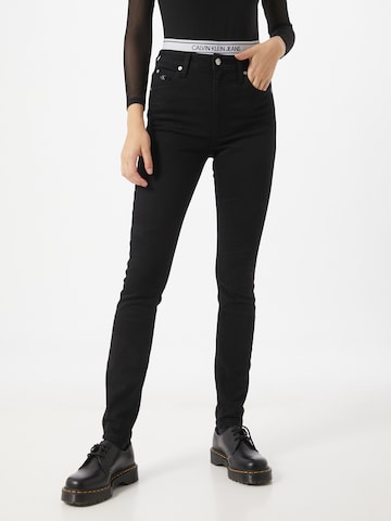 Calvin Klein Jeans Skinny Jeans in Black: front